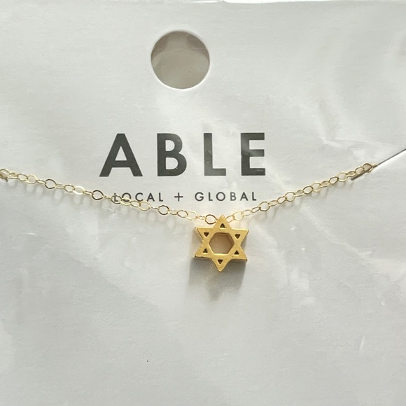 NWT ABLE Star of David Charm Necklace [DISCONTINUED ITEM] - Picture 4 of 4